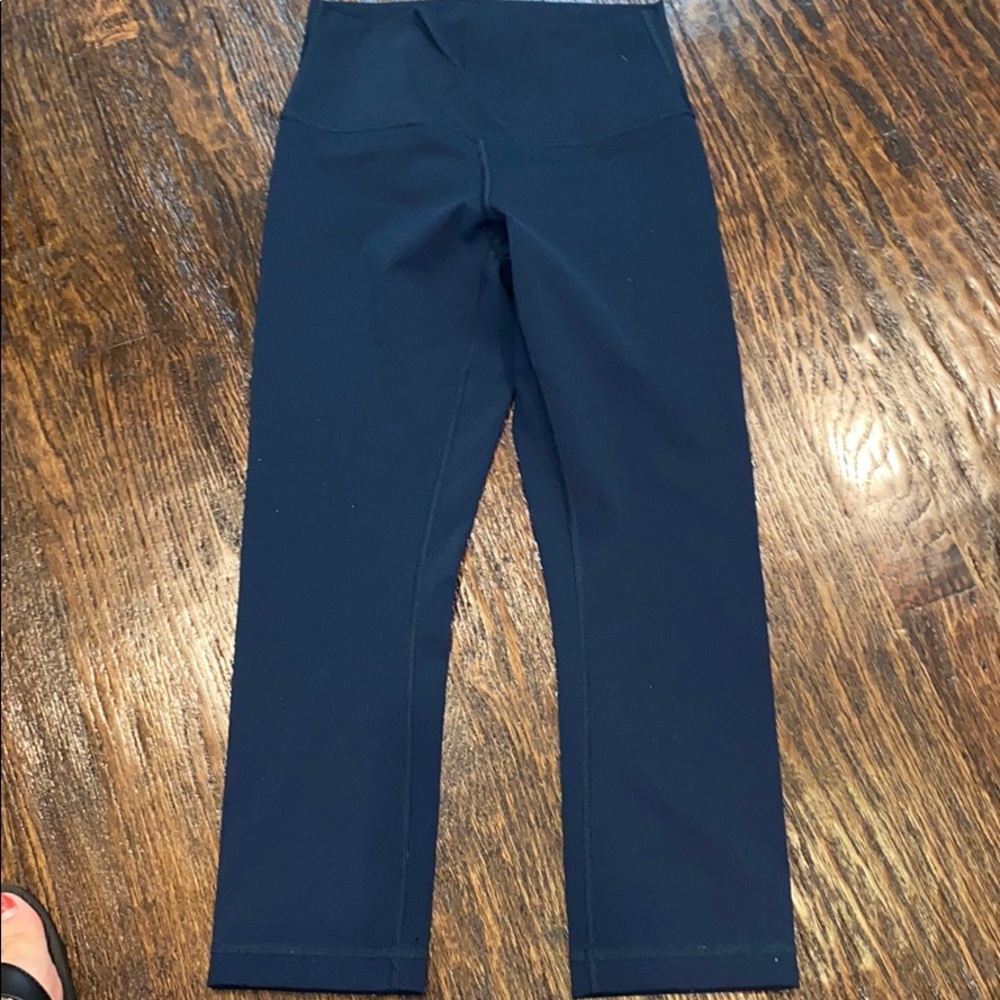 Lulu lemon high rise 25” luon blue green size 6